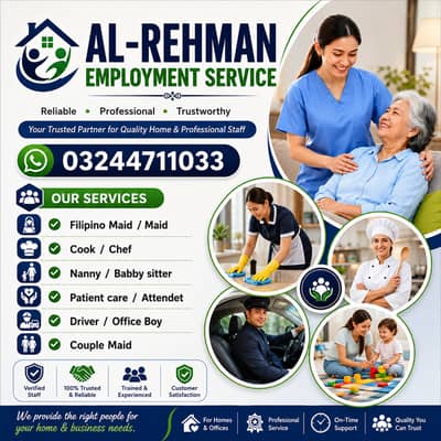 Best Employment Service for Home Staff | Maid | Nanny | Driver