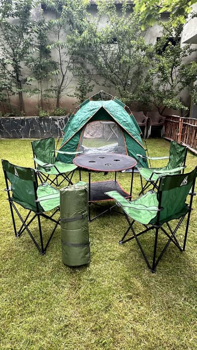 Foldable Camping Chair 4 & 1 Table Set for Summer Picnic | Camping