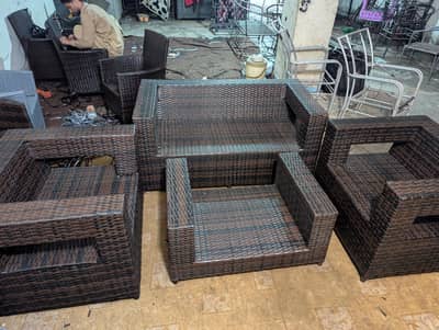 4 Seater Roop Set/Rattan sofa set/L-Shape/Outdoor Chairs/Lawn set