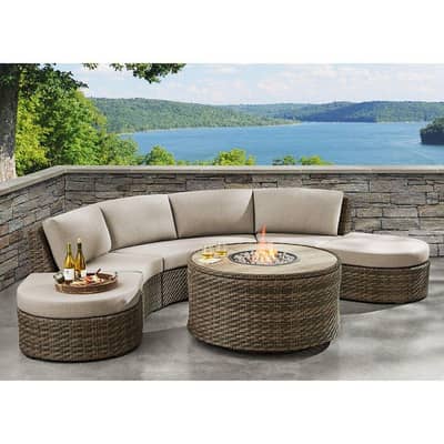 4 Seater Roop Set/Rattan sofa set/L-Shape/Outdoor Chairs/Lawn set