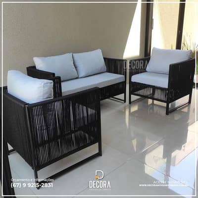 4 Seater Roop Set/Rattan sofa set/L-Shape/Outdoor Chairs/Lawn set