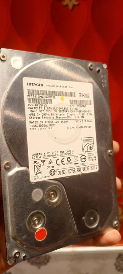 2tb hard disk For sell 100% health all ok Used like new
