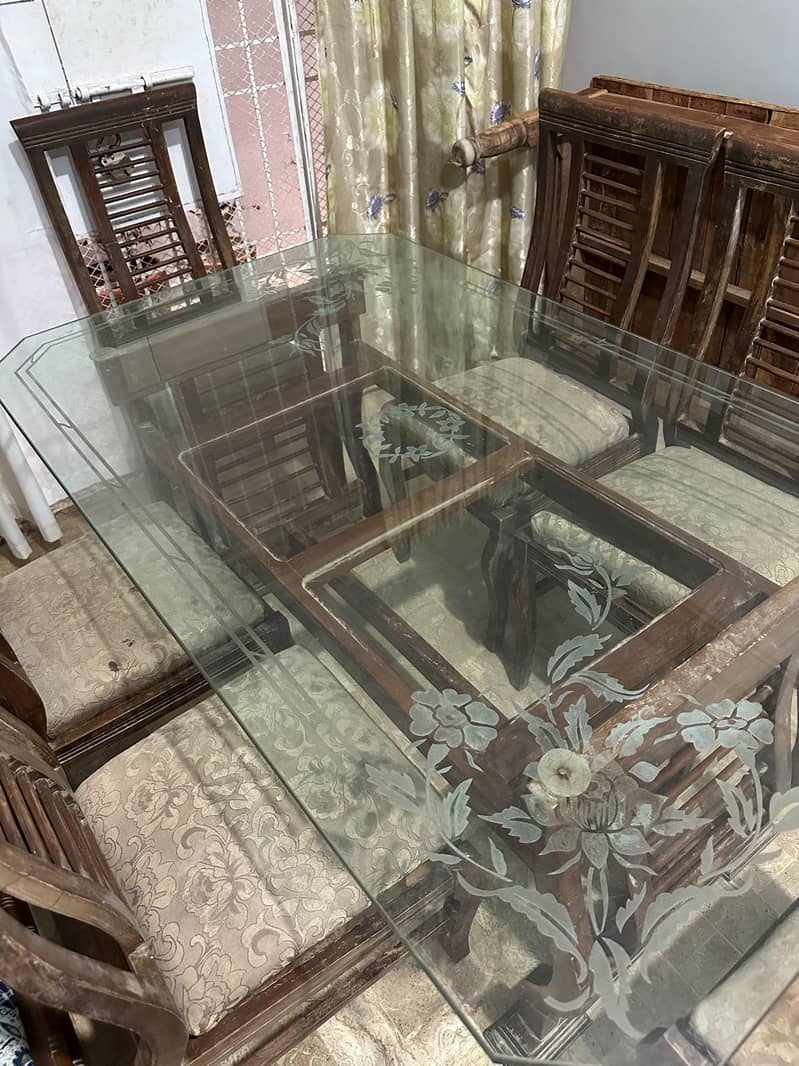 6 Seater Dining Table Set/ Table Set 7
