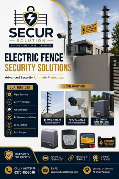 Electric Fence Security System | CCTV Cameras | Automatic Gate Motors