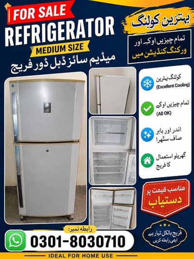 Dawlance Medium Size Double Door Fridge | Excellent Cooling | All OK