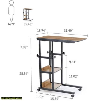Movable Laptop Table with Wheels