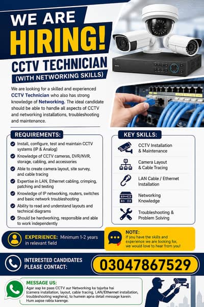 CCTV technical support/ socail media manager