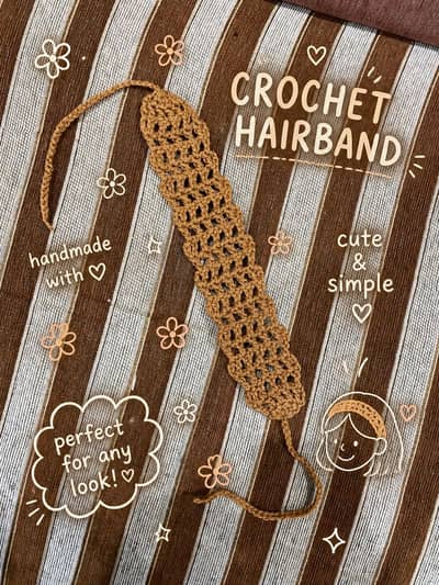 Crochet hair band 