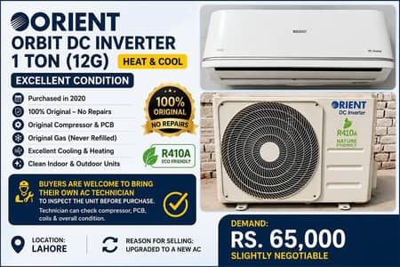Orient Orbit DC Inverter 1 Ton (Heat & Cool) for Sale