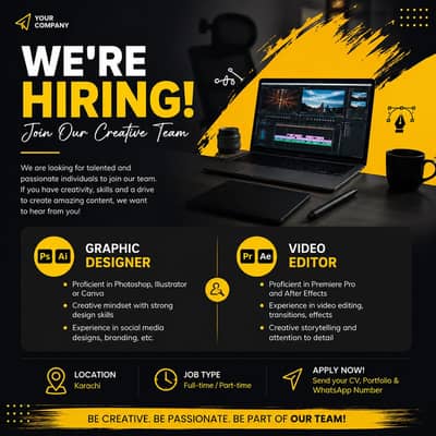 Graphic designer + Video Editor