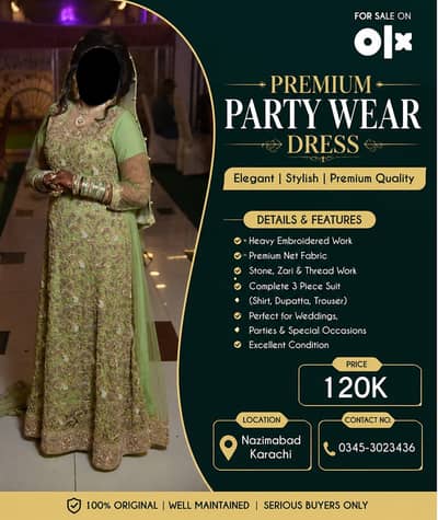 Premium Heavy Embriodered Party Wear Dress |  Wedding & Bridal Wear