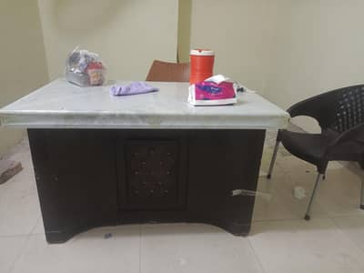multi purpose Boss table with 2 brand new chair just 7999/-
