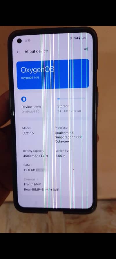 One plus 9 12/256 mobile pta approved urgent sale green line