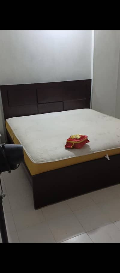 bed with mattress