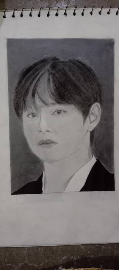 Hand drawn graphite pencil sketch