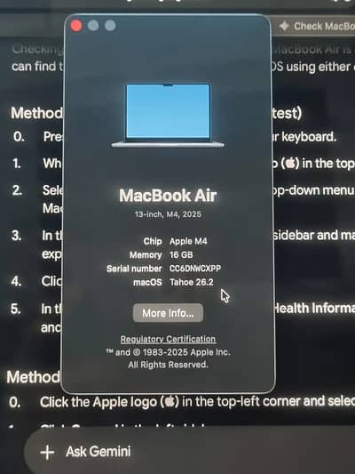 Apple MacBook Air 13" (2025) M4 Chip | 16GB RAM | 256GB SSD