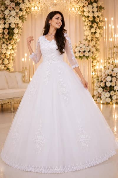 net white bridel frock barbie dress