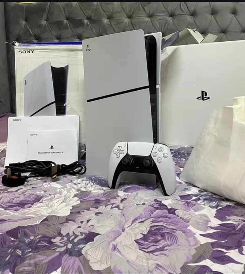 PS5 SLIM DISC EDITION WITH 2 CONTROLLER 0