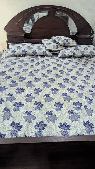 Double Bed with Matress For Sale
