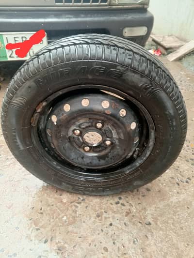 mirage tyre with rim for sale