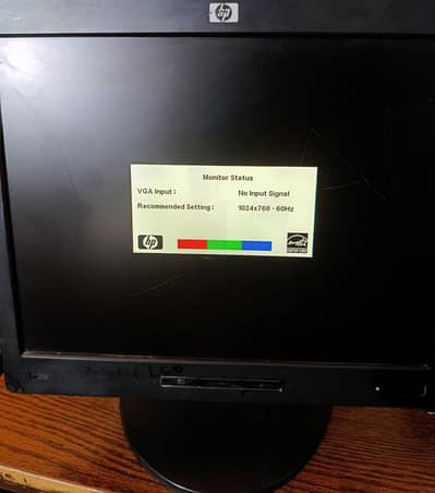 Computer PC 15'' Monitor DELL L1506 Hardware Working