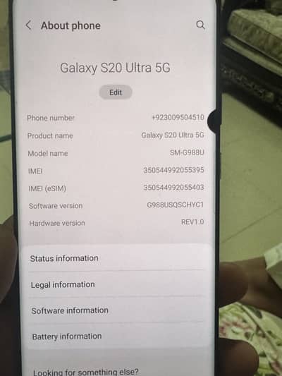S20 Ultra 12/128 PTA approved
