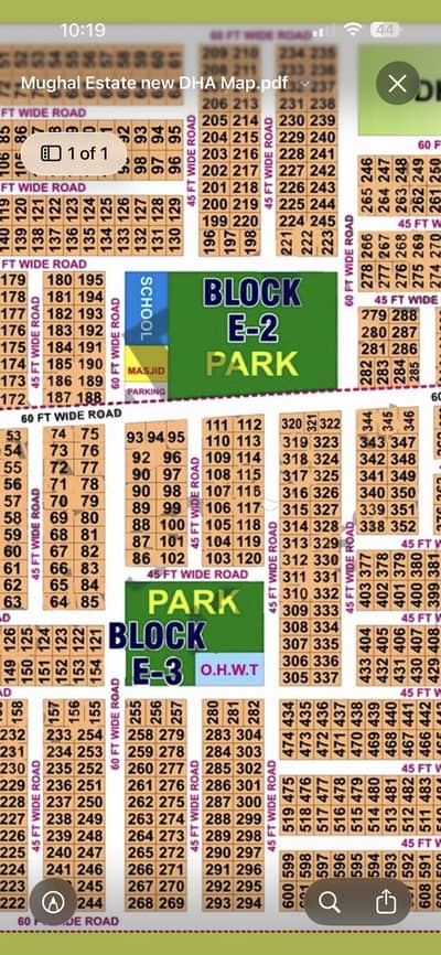 DHA Gujranwala near to GT road sector E kanal plot for sale