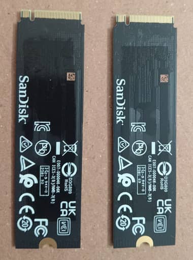 2 Sandisk NVME SSD 512GB