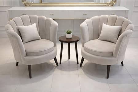 ofwhite peach colour sofa chairs 2