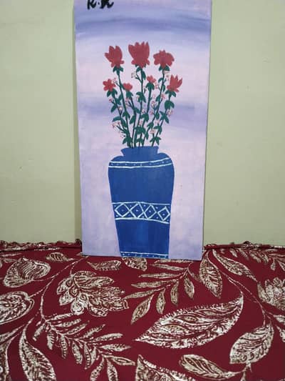 vase with flowers painting