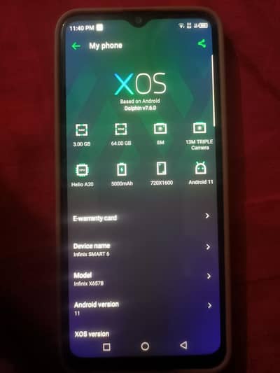 Infinix Smart 6 4/64 fresh condition