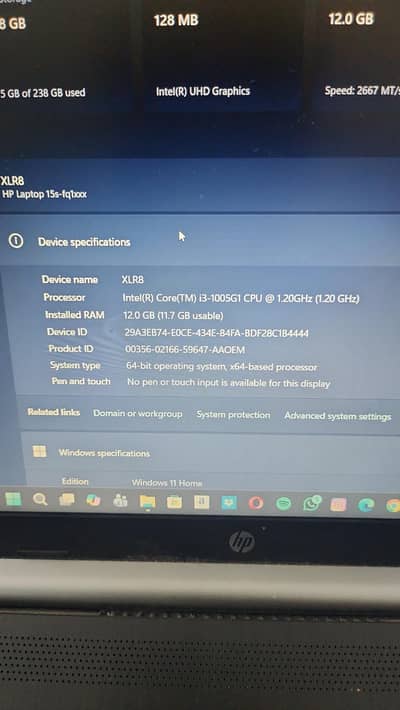 HP 15s | Core i3 10th Gen | 12GB RAM | 256GB SSD | Windows 11