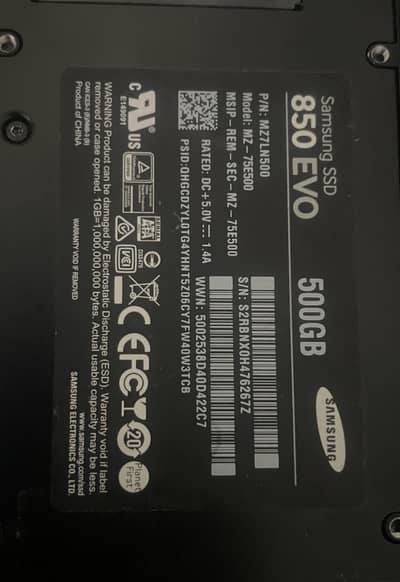 Samsung 850 evo 500gb