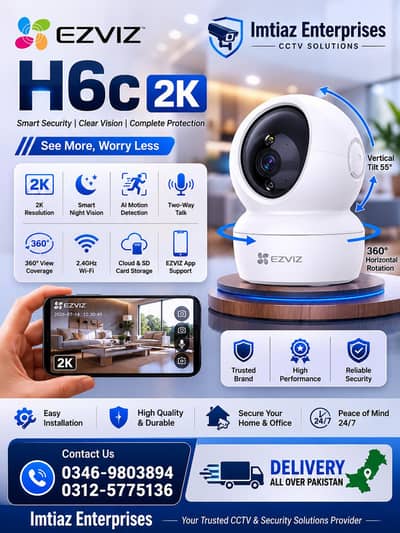Smart AI Featured Wifi Camera, Full HD Night Vision