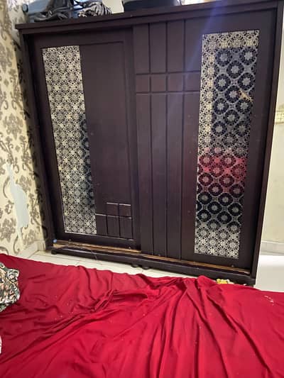 2 Dorr Sliding Wardrobe dark brown