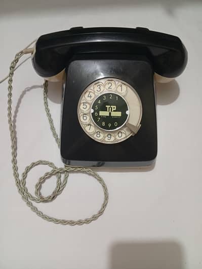 Antique classic vintage rotary old Dial Black telephone set