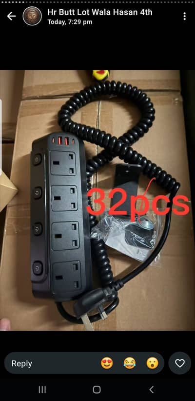 Unpirted Pc extension iead with 4 charging ports