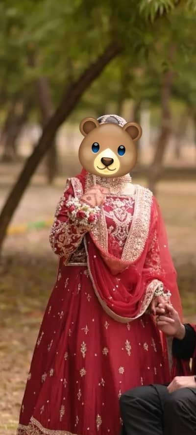 Red embroidered bridal lehnga choli