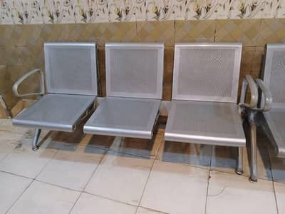 Iron 3 Seater Waiting Chairs