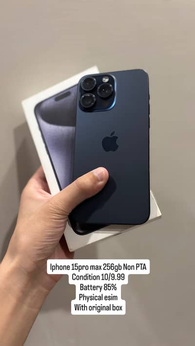 Iphone 15pro max 256gb Non PTA| Factory unlocked