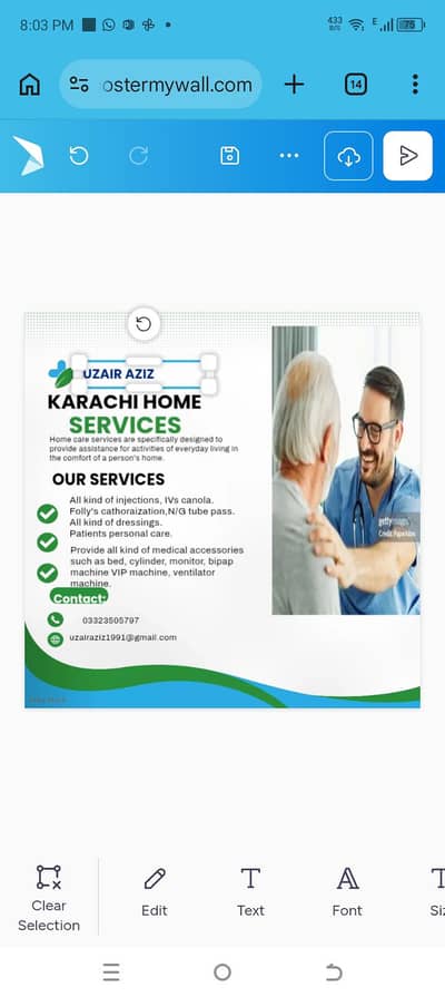 Nursing home care services.