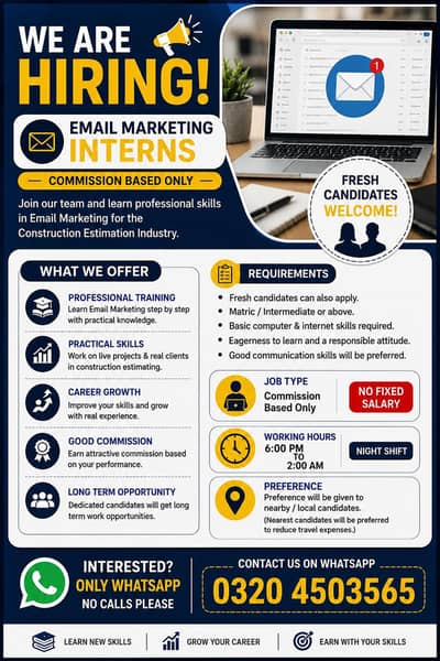 Hiring Email Marketing Interns (Commission Based)