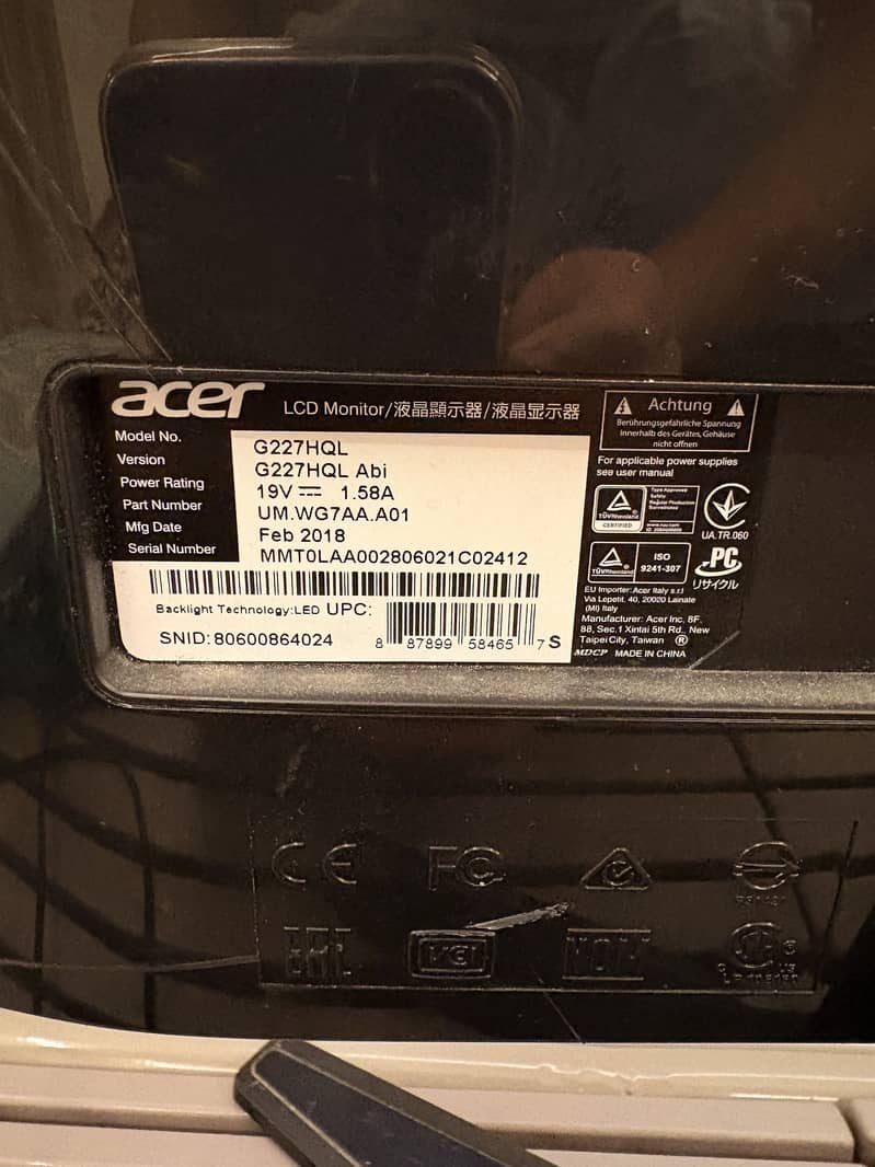 Acer 22 inch boderless Lcd 2