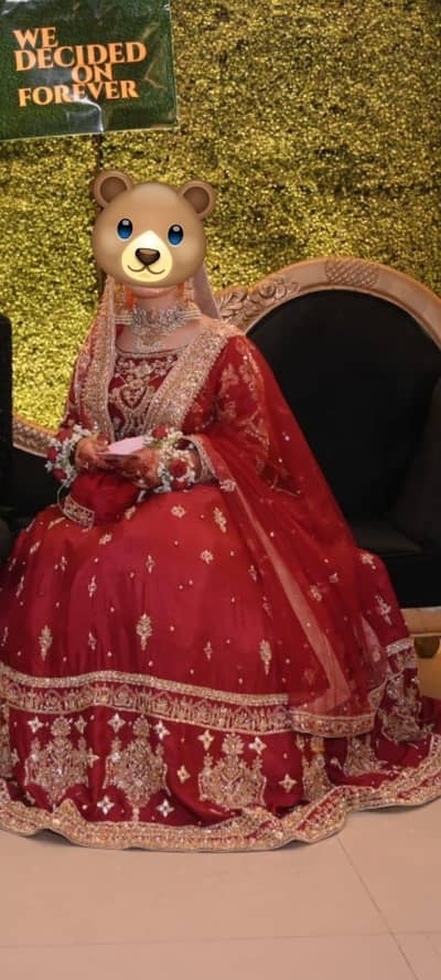 Red embroidered bridal lehnga choli