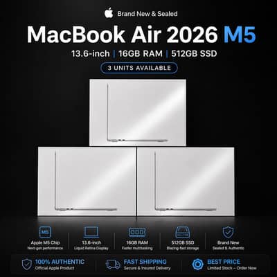 Macbook Air 2026 M5 chip - 16/512 13'inch