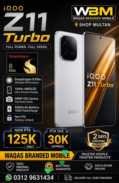 IQOO Z11 Turbo IQOO Neo 11 brand new zero condition non PTA factory