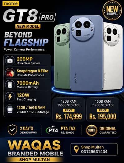 Realme GT8 GT8 pro Neo 8 12GB 256GB 16GB 512GB non PTA full sim time