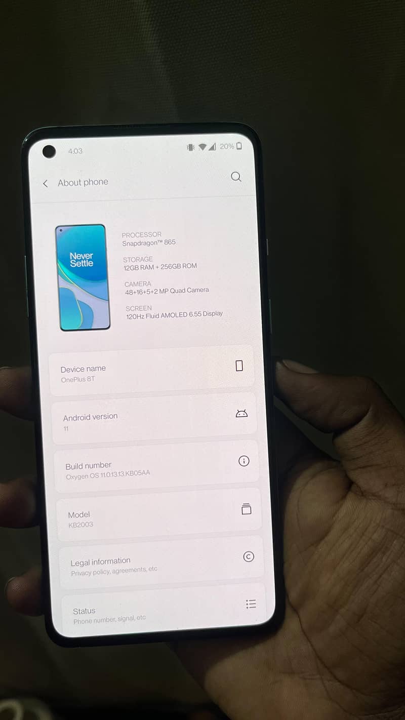 One Plus 8T 7