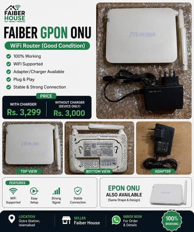 faiber g Pon device Epon. e available hain same shape ma