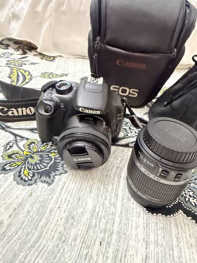 Canon 1200D DSLR with 2 lenses(18-55mm, 10mm)